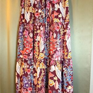 Floral Multicolor Maxi Skirt